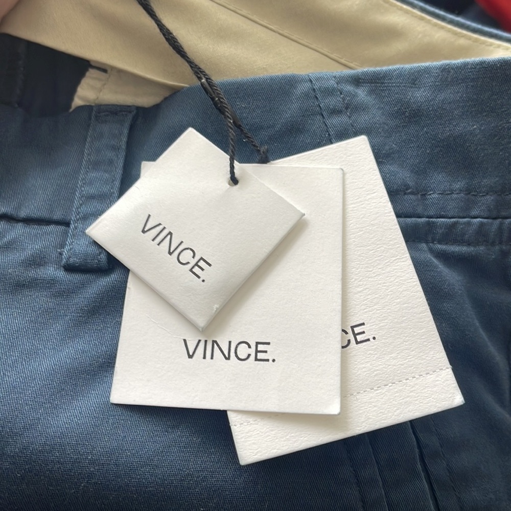 Vince Rolled Cuffed Chino Shorts Blue NWT Classic Preppy Women’s Size 2 - Picture 10 of 15